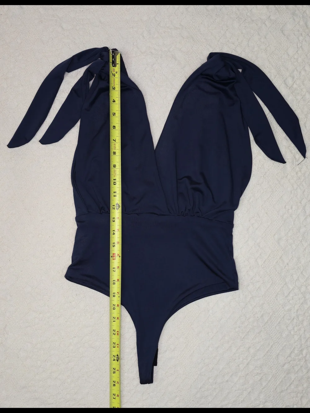 Bodysuit Women’s Deep Blue AmaDeep Navy Tie-Shoulder Bodysuit with Small Size